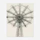 William Steiger, Untitled (Parachute Drop), 1999, graphite on paper