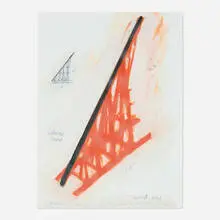 Cristos Gianakos, Untitled (Rose Hill Project, Fordham University), 1983, oil pastel and graphite on paper