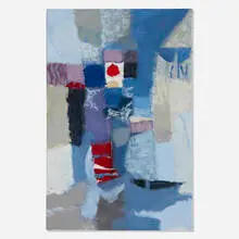 Everett McNear, Blue Admonition II, 1972, oil on canvas