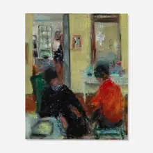 Jacques Bartoli, Conversation, oil on linen