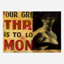 Greg Miller, Bruce Lee, 2005, acrylic, collage, and resin on panel