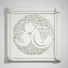 Robert Salleroli, Nails, wood and nails on panel in artist-made frame