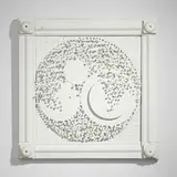 Robert Salleroli, Nails, wood and nails on panel in artist-made frame