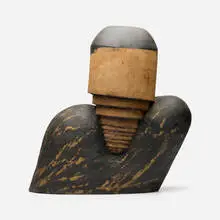 Scott Richter, Oedipus or Elvis, 1984, beeswax, carpet, pigment, wire, metal