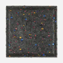 John Torreano, Red Star, 1977, acrylic and plastic jewels on canvas