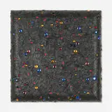 John Torreano, Red Star, 1977, acrylic and plastic jewels on canvas