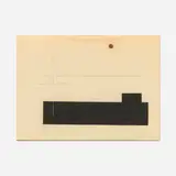 Dwinell Grant, Contrathemis (frame 350), 1941, collage and colored pencil on tracing paper