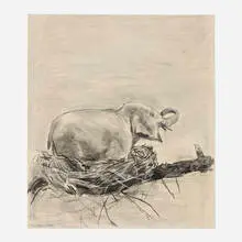 Jacques Flèchemuller, A Baby, 2017, charcoal, graphite and chalk pastel on Canson