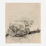 Jacques Flèchemuller, A Baby, 2017, charcoal, graphite and chalk pastel on Canson