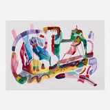Mathilde Denize, Untitled (Set-Up for Future Exhibition), 2021, watercolor on paper