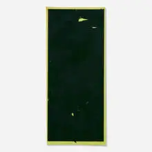 Graham Collins, Straight Six II, 2013, spray enamel on canvas, reclaimed wood, glass and window tint in artist's frame