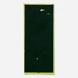 Graham Collins, Straight Six II, 2013, spray enamel on canvas, reclaimed wood, glass and window tint in artist's frame