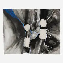 Two I's at Midnight by Jessica Jackson Hutchins, 2010, paper pulp and ink on paper, sold Aug 2026