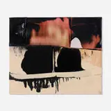 Molly Zuckerman-Hartung, To be no one’s sleep under so many lids, 2015, latex, bleach and dye on sewn linen