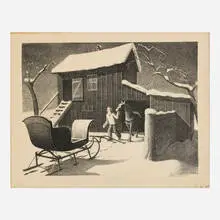 Grant Wood, December Afternoon, 1941, lithograph on paper