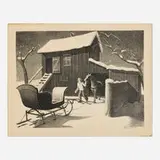Grant Wood, December Afternoon, 1941, lithograph on paper