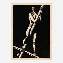 Rockwell Kent, The Lookout, 1930, woodcut