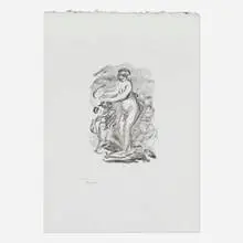 Femme au cep de vigne, 1re variante (from Douze lithographies originales de Pierre-Auguste Renoir) by Pierre-Auguste Renoir, offset lithograph, sold Jul 2026