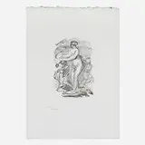 Pierre-Auguste Renoir, Femme au cep de vigne, 1re variante (from Douze lithographies originales de Pierre-Auguste Renoir), offset lithograph