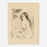 Pierre-Auguste Renoir, Femme nue assise (from Théodore Duret's Histoire des peintres impressionnistes), c. 1906, soft-ground etching