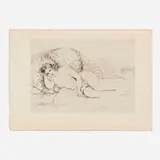 Pierre-Auguste Renoir, Femme nue couchée, tournée à gauche (from Théodore Duret's Histoire des peintres impressionnistes), c. 1906, etching