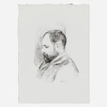 Pierre-Auguste Renoir, Ambroise Vollard (from Douze lithographies originales de Pierre-Auguste Renoir), lithograph