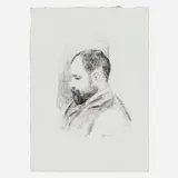 Pierre-Auguste Renoir, Ambroise Vollard (from Douze lithographies originales de Pierre-Auguste Renoir), lithograph