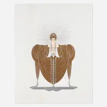 Erté, Radiance (from the Celestial Virtues suite), 1985, embossed screenprint in colors
