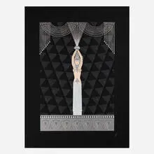 Erté, Pearls and Diamonds, 1986, embossed screenprint in colors