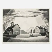 Partners by Dale Nichols, 1950, lithograph, sold Jul 2026