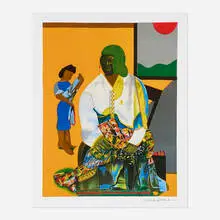 Romare Bearden, Mecklenburg Autumn (from the Mecklenburg series), 1979, offset lithograph in colors
