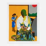 Romare Bearden, Mecklenburg Autumn (from the Mecklenburg series), 1979, offset lithograph in colors