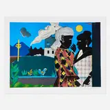 Romare Bearden, The Conversation, 1979, lithograph in colors