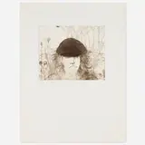 Jim Dine, Self-Portrait in a Flat Cap (weeds), 1974, etching