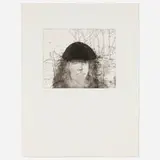 Jim Dine, Self-Portrait in a Flat Cap (baboon), 1974, etching