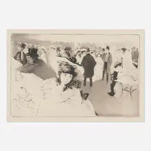 Edgar Chahine, Le Promenoir, 1903, etching, aquatint and drypoint