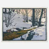 William S. Rice, The Spring Thaw, c.1920, woodcut in colors