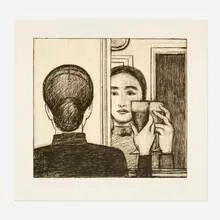 Will Barnet, Between Life and Life, 1998, lithograph in colors