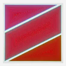 Richard Anuszkiewicz, Zonal (from The Metropolitan Scene portfolio), 1968, screenprint in colors on aluminum