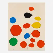 Alexander Calder, Untitled (Spanish Refugee Aid C), c. 1971, lithograph in colors on Arches