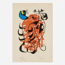 Joan Miró, La boîte alerte, 1959, lithograph in colors on Arches