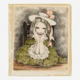 Julia Thecla, The White Hat, 1936, lithograph in colors