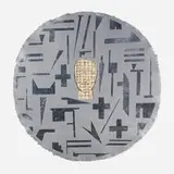 Mimmo Paladino, Shield 5, 1999, etching with screenprint and collage on Japon paper