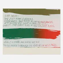 Corita Kent, lovely in limbs, 1964, screenprint in colors
