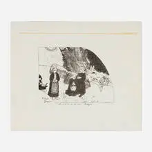 Paul Gauguin, Les drames de la mer, Bretagne, 1889, zincograph on simi-Japon