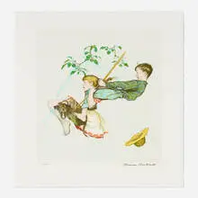 Norman Rockwell, The Swing, 1976, lithograph in colors