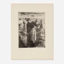 Faneuses d'Eragny by Camille Pissarro, 1897, etching, sold Jul 2026