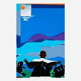 Romare Bearden, Martin Luther King, Jr. - Mountain Top, 1968, screenprint in colors on board