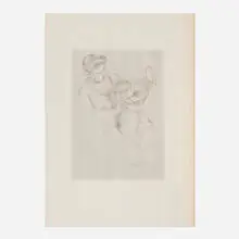 Mary Cassatt, Looking into the Hand Mirror (No. 2), c. 1905, drypoint