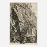 Giovanni Battista Piranesi, View of the subterrean foundation of the Mausoleum built by Emperor Hadrian (from Le Antichità Romane IV portfolio), 1756, etching